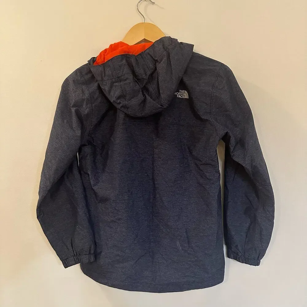 Boy's North Face Windbreaker sz M (10-12) Navy Blue Full Zip Hooded Jacket